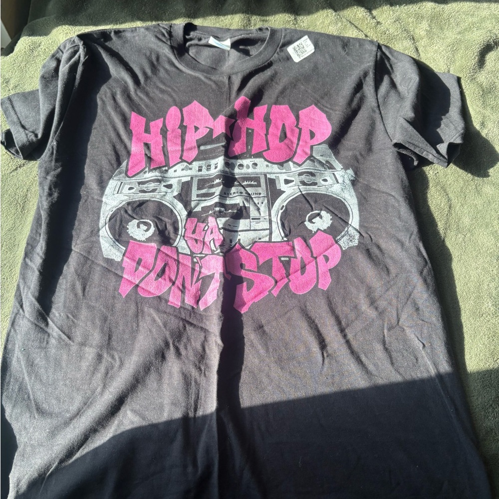 Hip Hop Graphic Kids T-Shirt - Black and Pink